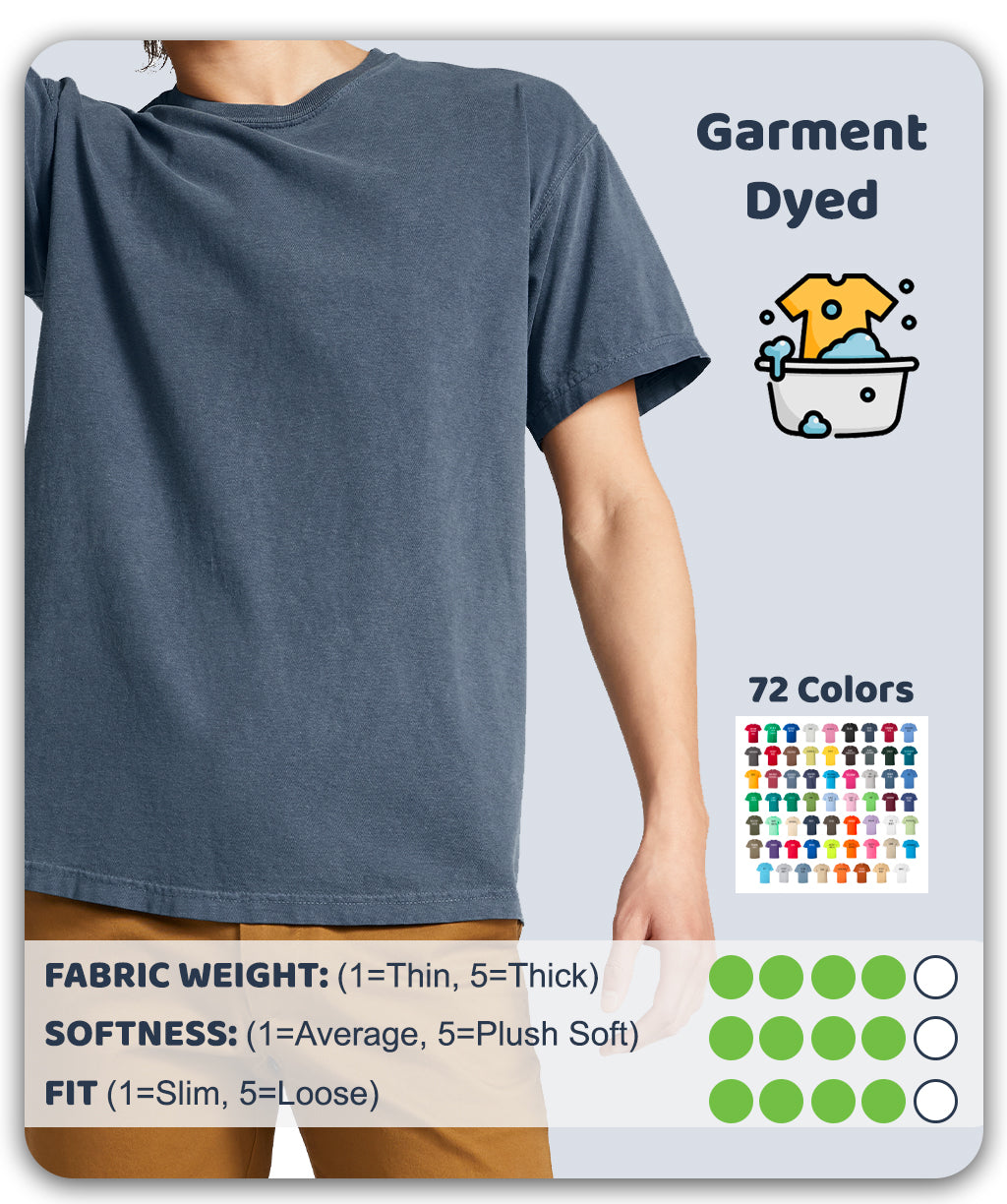 Comfort Colors 1717 Garment Dyed Tshirt