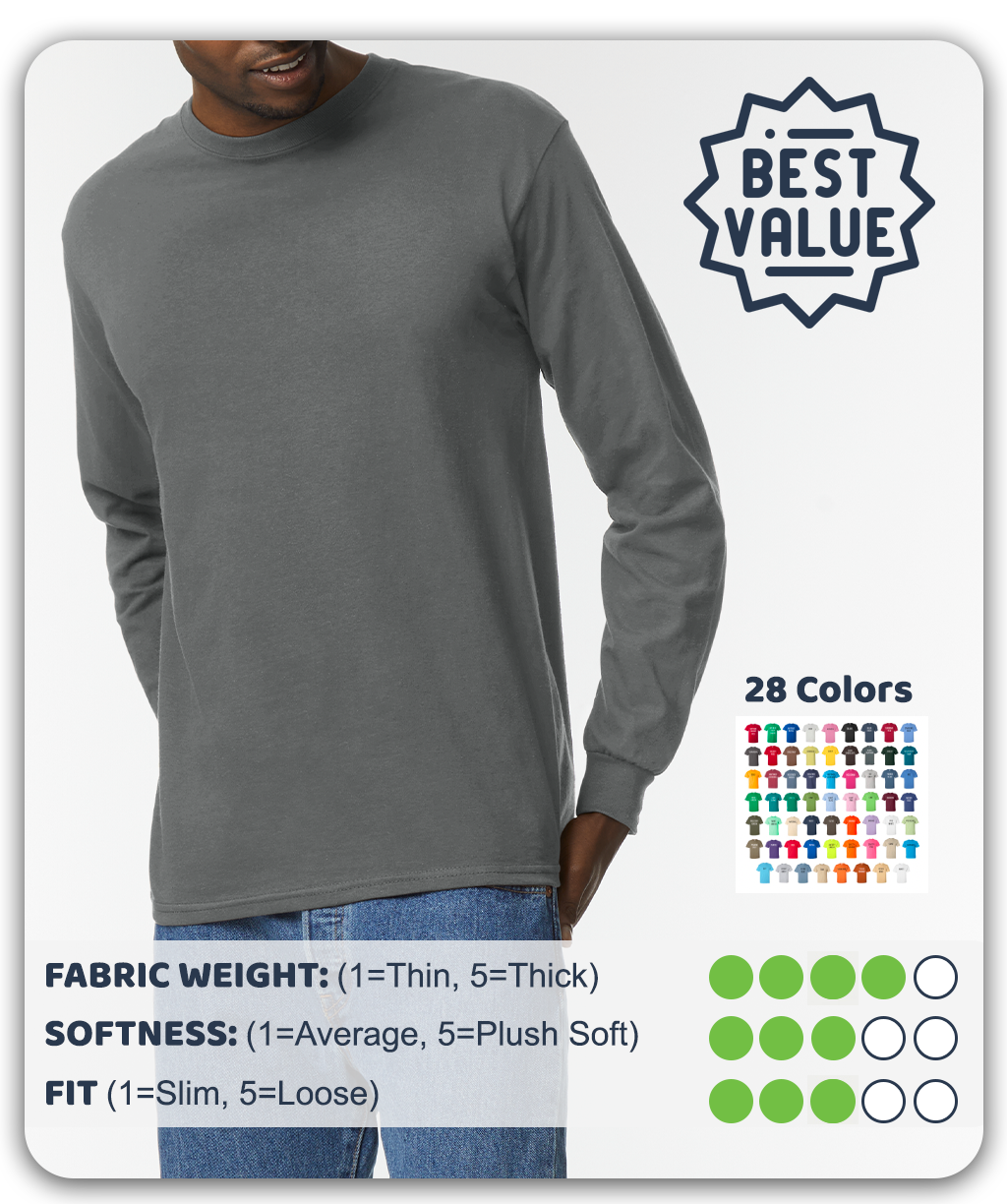 Gildan 2400 Long Sleeve Shirts