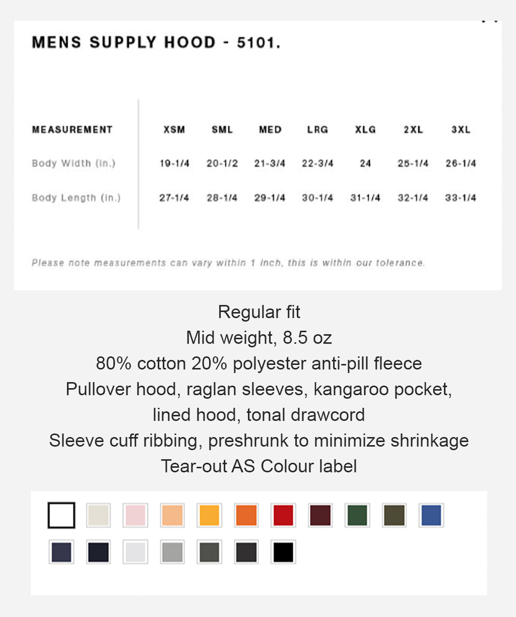 AS Colour Supply Hoodie - 5101