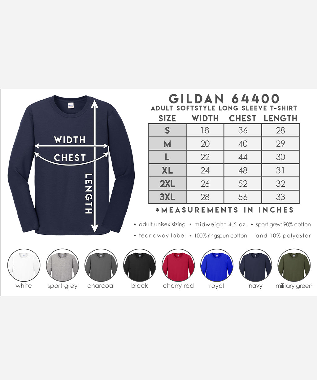 Gildan 64400 Long Sleeve Shirt