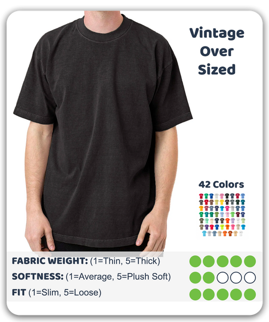 60+ Custom Screen Printed LA Apparel 1801GD Garment Dyed Tshirts