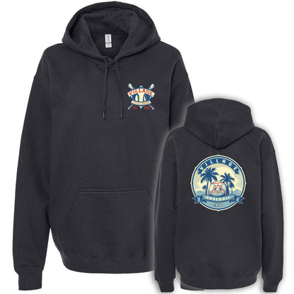 Village Baseball Sunset Hoodie - Front and Back printed