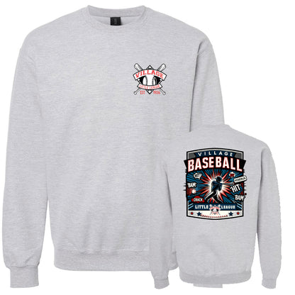 Village Baseball Comic Sweatshirt - Front and Back Print