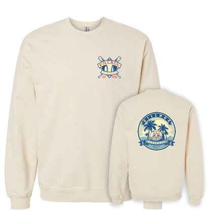 Village Baseball Sunset Sweatshirt - Front and Back print
