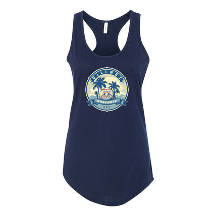 Village Baseball Sunset Racerback Tank